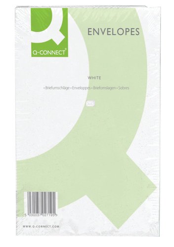 Q-Connect C4 Envelopes Window Peel and Seal 100gsm White (Pack of 250) KF03292