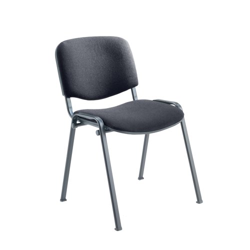 Jemini Ultra Multipurpose Stacking Chair 532x585x805mm Charcoal/Black KF03344 | VOW