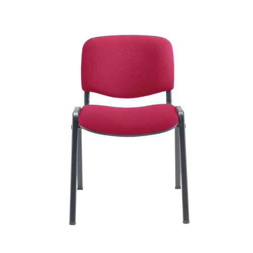 Jemini Ultra Multipurpose Stacking Chair 532x585x805mm Claret/Black KF03345 | VOW