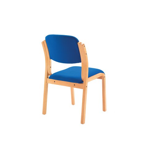 Jemini Wood Frame Side Chair No Arms 640x640x845mm Blue KF03512 | VOW