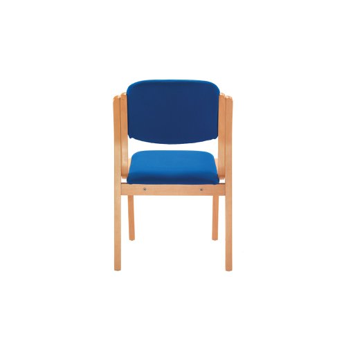 Jemini Wood Frame Side Chair No Arms 640x640x845mm Blue KF03512 | VOW