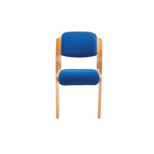 Jemini Wood Frame Side Chair No Arms 640x640x845mm Blue KF03512 | VOW