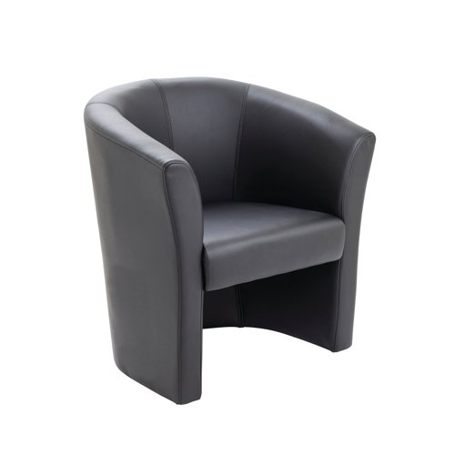 Avior Vinyl Tub Chair 735x615x770mm Black KF03527 | VOW