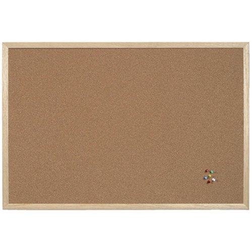 Q-Connect Lightweight Cork Noticeboard 900x1200mm KF03568 Pin Boards KF03568