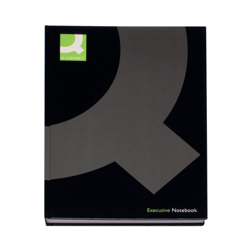 Q-Connect Hardback Casebound Notebook A4 Black (Pack of 3) KF03725 | VOW