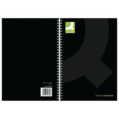 Q-Connect Hardback Wirebound Book A5 Black (Pack of 3) KF03728 | VOW