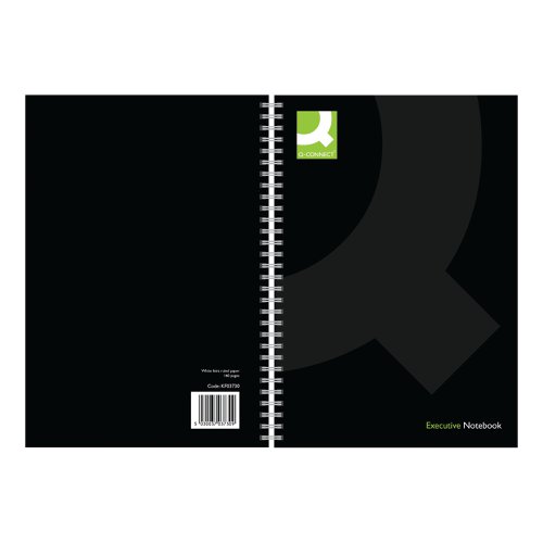 Q-Connect Polypropylene Wirebound Book A5 Black (Pack of 3) KF03730