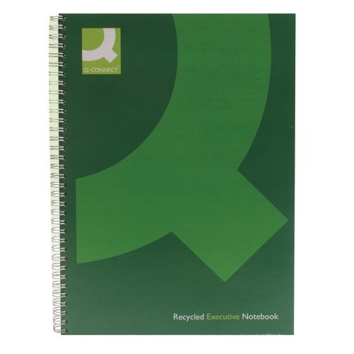 Q-Connect Recycled Wirebound Notebook A4 Green (Pack of 3) KF03731 | VOW