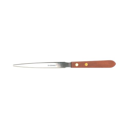 This Q-Connect Letter Opener has a stylish and comfortable wooden handle for the easy opening of your letters and packages. The edge is strong and sharp, ensuring that you can glide through your envelopes with the least effort.