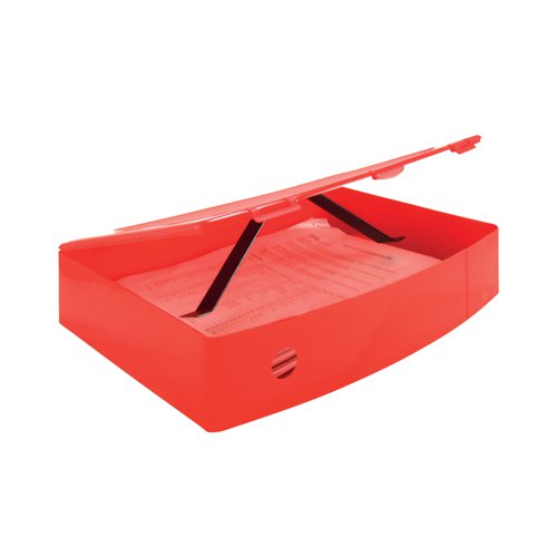 Q-Connect Polypropylene PolyBox File Foolscap Red KF04104