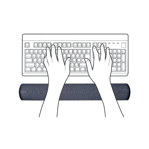 This Q-Connect wrist rest features a soft gel padding and a Lycra cover, which is designed to conform to the wrist. The wrist rest also features a non-slip backing for improved comfort and support during extended keyboard use. This pack contains 1 gel wrist rest in black.