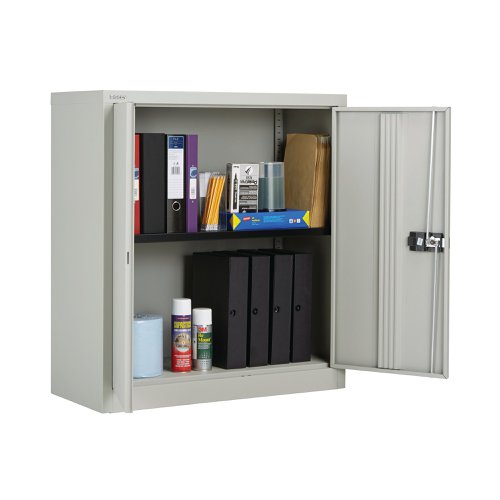 Jemini 2 Door Stationery Cupboard 420x960x1005mm Grey KF08501