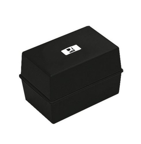 Q-Connect Card Index Box 152 x 102mm Black KF10010