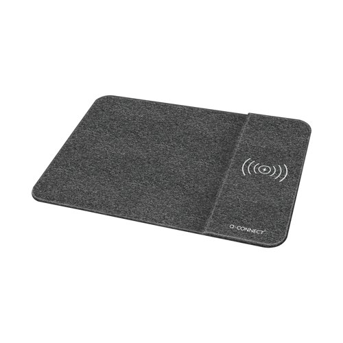 Q-Connect Mouse Mat with Wireless Charger Grey KF10097