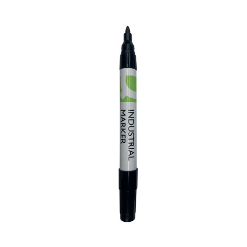 Q-Connect Industrial Marker Bullet Tip Black (Pack of 10) Permanent Markers KF10488