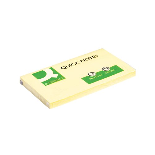 Q-Connect Quick Notes 76 x 127mm Yellow (Pack of 12) KF10503 Repositional Notes KF10503