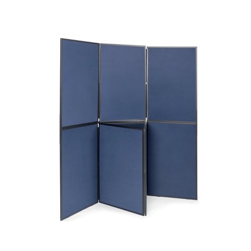 Q-Connect 7 Panel Display Board 1800x1800mm Blue/Grey DSP330517