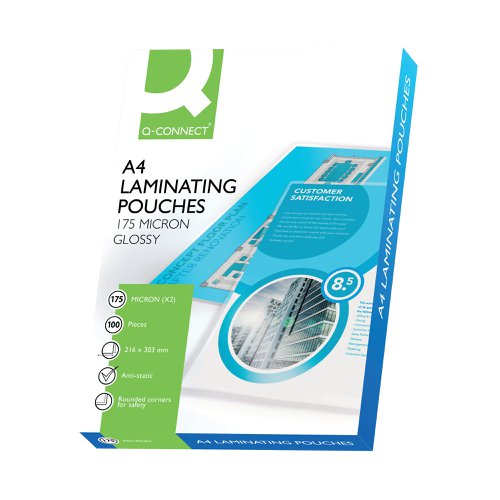 Q-Connect 2x175 Micron Heavy Duty Laminating Pouches (Pack of 100) KF11342