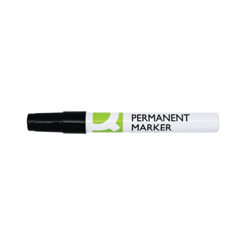 Q-Connect Permanent Marker Bullet Tip 4mm Black Pack of 10 KF11708