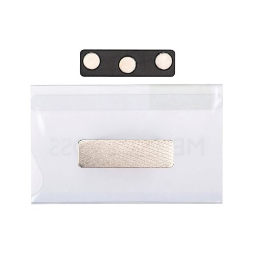 Q-Connect Soft Name Badge with Magnetic Clip 54x90mm (Pack of 25) KF14138