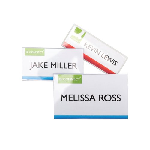Q-Connect Soft Name Badge with Magnetic Clip 54x90mm (Pack of 25) KF14138