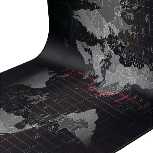 Gaming Mouse Mat Large World Map Print 900x400x2.5mm KF14444 | VOW