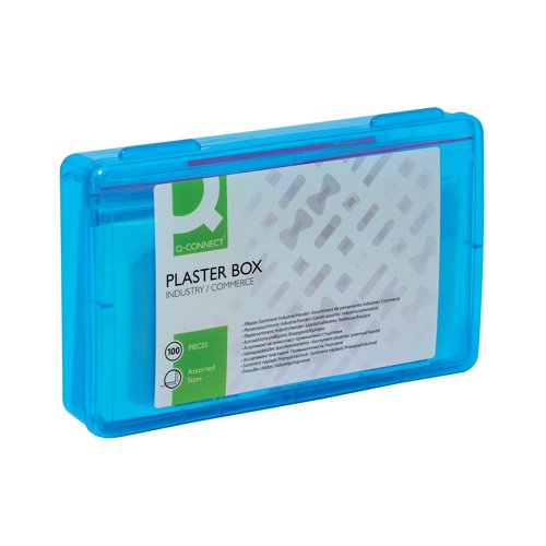 Q-Connect Reclosable Plaster Box Assorted Plasters (Pack of 100) KF14628