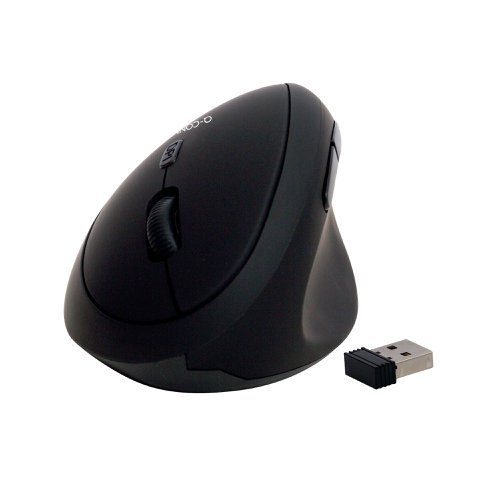 Q-Connect Ergonomic Wireless Vertical Mouse for right-handed users. Fits vertically in your hand, with 6 buttons. Works perfectly with Windows 10, no need to install a special driver. The mouse has a wireless distance of 10m. The mouse requires 2 x AAA batteries (batteries included).