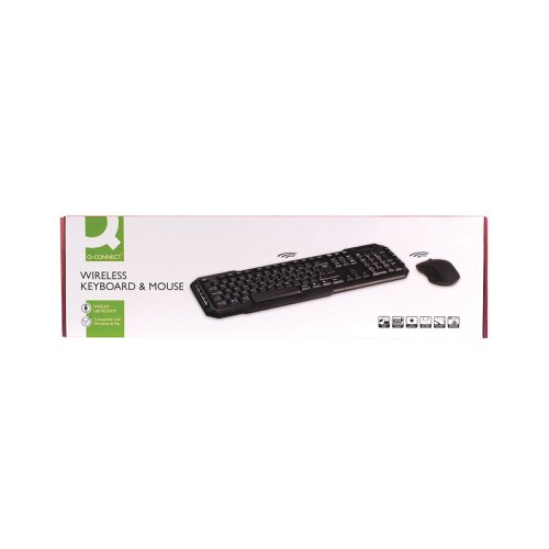 Q-Connect Black Wireless Keyboard/Mouse KF15397