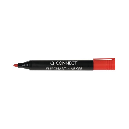Q-Connect Flipchart Marker Bullet tip 2mm Red Pack of 10 KF15399