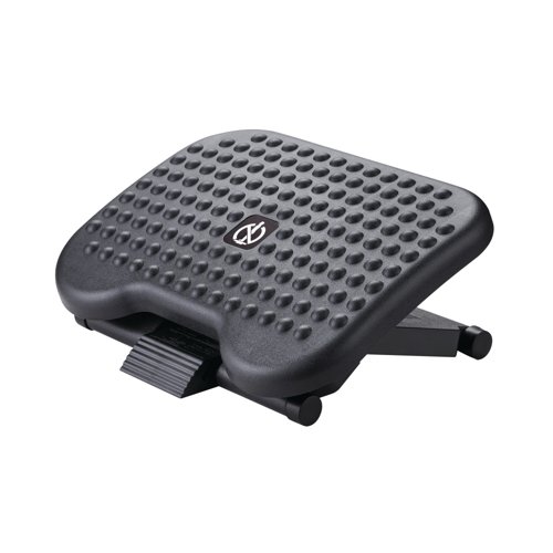 Q-Connect Premium Height Adjustable Footrest with Anti-slip Bumps Black KF17982