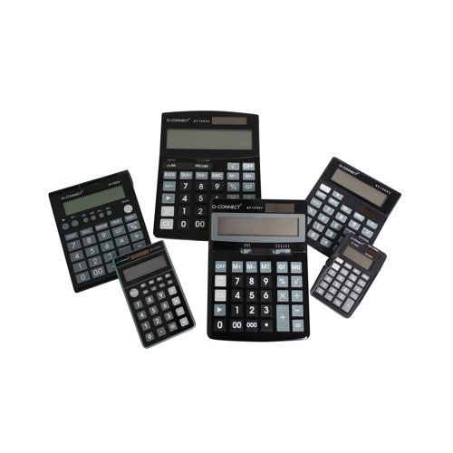 Q-Connect 8 Digit Pocket Calculator with Cover Black KF19062