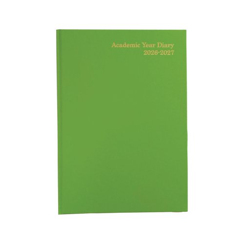 Academic Diary Day Per Page A4 Lime Green 2026-2027 FS669178