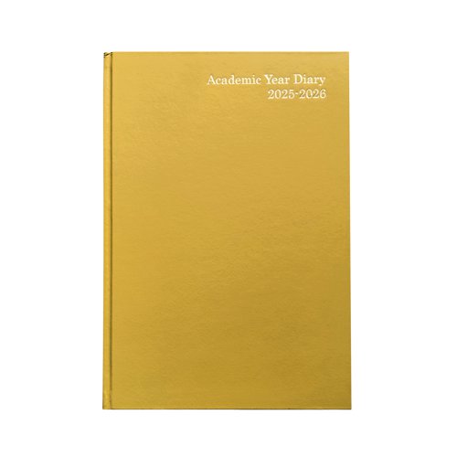 Academic Diary Day Per Page A4 Yellow 2025-26 KF1A4AYL25