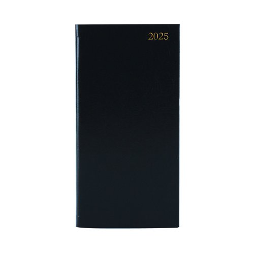 This week to view diary is ideal for meetings, appointments, deadlines and other plans, with a reference calendar on each week for help planning ahead. The diary also includes current and forward year planners for quick and easy reference. The slim black diary measures 159 x 79mm.