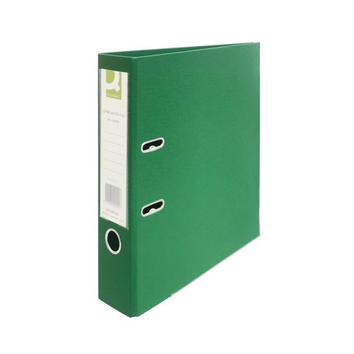 Manufactured from durable polypropylene, these Q-Connect Lever Arch files have a 70mm capacity for A4 documents. The file features a large labelling area on the spine for quick identification of contents and a thumb hole for easy retrieval from the shelf. This pack contains 10 green files.