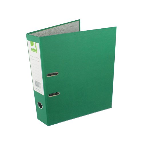 Q-Connect Lever Arch File Paperbacked Foolscap Green (Pack of 10) KF20032 | VOW