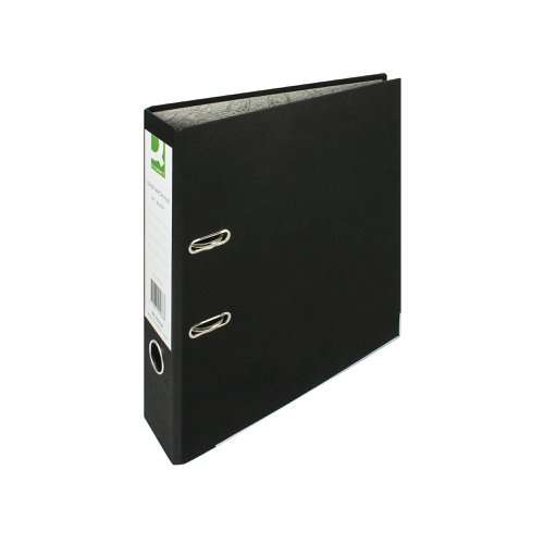 Q-Connect Lever Arch File Paperbacked A4 Black (10 Pack) KF20038