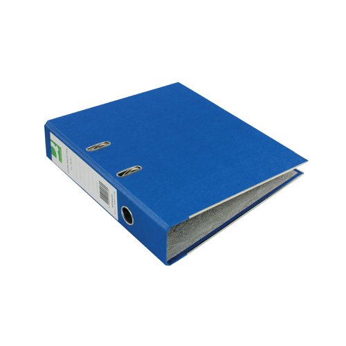 Manufactured using recycled board and paper, these Q-Connect Lever Arch files have a 70mm capacity for A4 documents. The file features a large labelling area on the spine for quick identification of contents, a thumb hole for easy retrieval from the shelf and locking slots and metal shoes for durability. This pack contains 10 blue files.