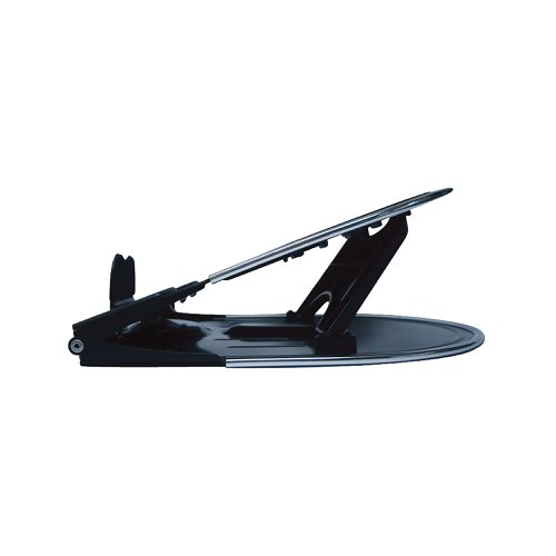 Q-Connect Aluminium Laptop Stand Black/Silver KF20077 Laptop / Monitor Risers KF20077