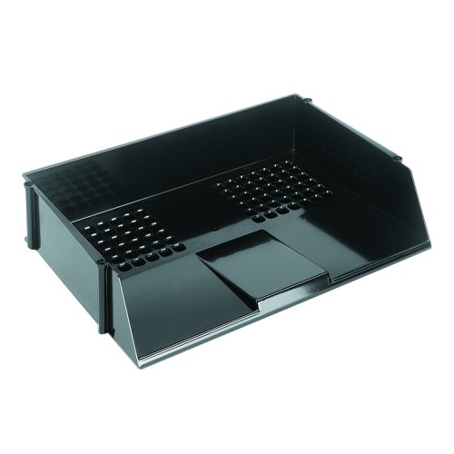 Q-Connect Wide Entry Letter Tray Black KF21688 Letter Trays KF21688