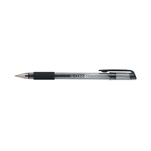 KF21716 | This Q-Connect Gel Rollerball Pen provides smooth and flowing writing with every use, suitable for both schoolwork and general use. It is comfortable to use with a barrel that is ergonomically designed to fit in the natural contours of your hand and a soft rubber grip. This pack contains 10 black pens, which write a line width of 0.5mm.