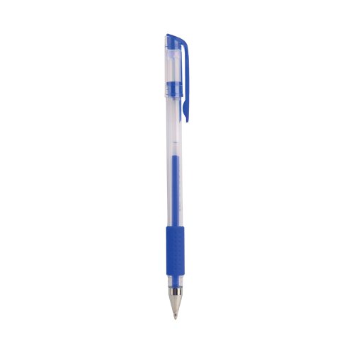 KF21717 | This Q-Connect Gel Rollerball Pen provides smooth and flowing writing with every use, suitable for both schoolwork and general use. It is comfortable to use with a barrel that is ergonomically designed to fit in the natural contours of your hand and a soft rubber grip. This pack contains 10 blue pens, which write a line width of 0.5mm.