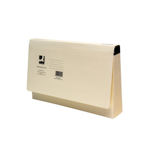 This convenient Q-Connect Expanding File has 15 pockets printed A-Z for organised papers. With a tough manilla construction and reinforced gussets, you get a sturdy, long lasting file that will keep your documents safe and secure. This file is suitable for organising both A4 and foolscap documents.