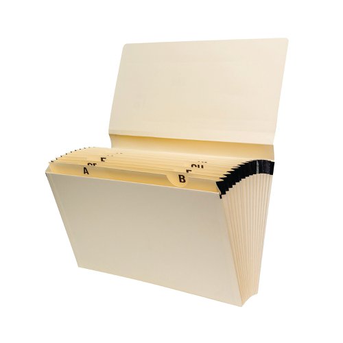 This convenient Q-Connect Expanding File has 15 pockets printed A-Z for organised papers. With a tough manilla construction and reinforced gussets, you get a sturdy, long lasting file that will keep your documents safe and secure. This file is suitable for organising both A4 and foolscap documents.