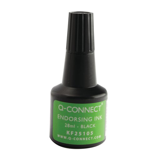 Q-Connect Endorsing Ink 28ml Black (Pack of 10) KF25105Q | VOW