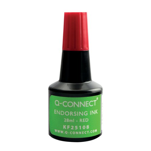 Q-Connect Endorsing Ink 28ml Red (Pack of 10) KF25108Q | VOW