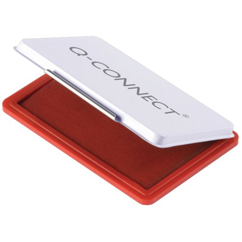 Q-Connect Stamp Pad Metal Case Medium 110 x 70mm Red KF25212 | VOW