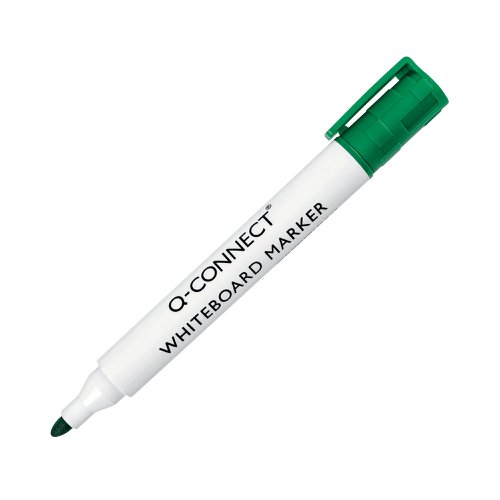 Q-Connect Drywipe Marker Pen Green (10 Pack) KF26009