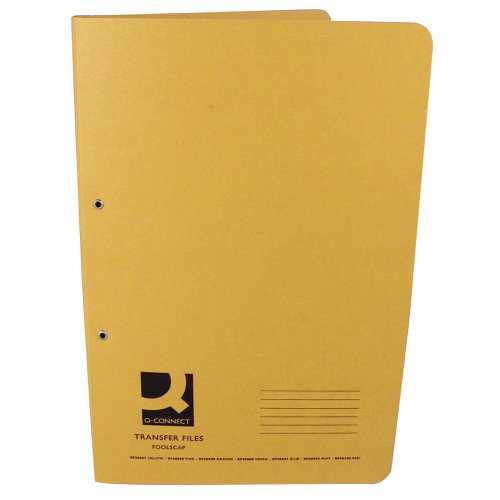 Q-Connect Transfer File 35mm Capacity Foolscap Yellow (Pack of 25) KF26057 | VOW